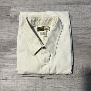 Merrill & Forbes Outfitters Shirt Mens XL Beige Short Sleeve Pockets